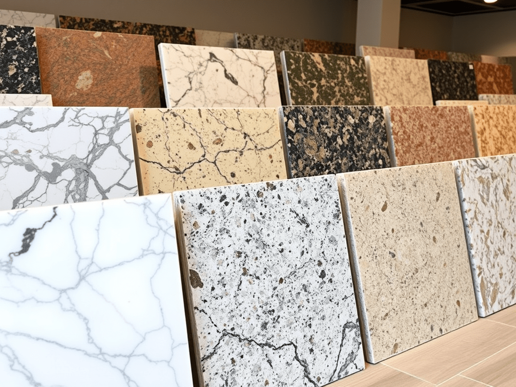 Ilustrasi koleksi slab granit