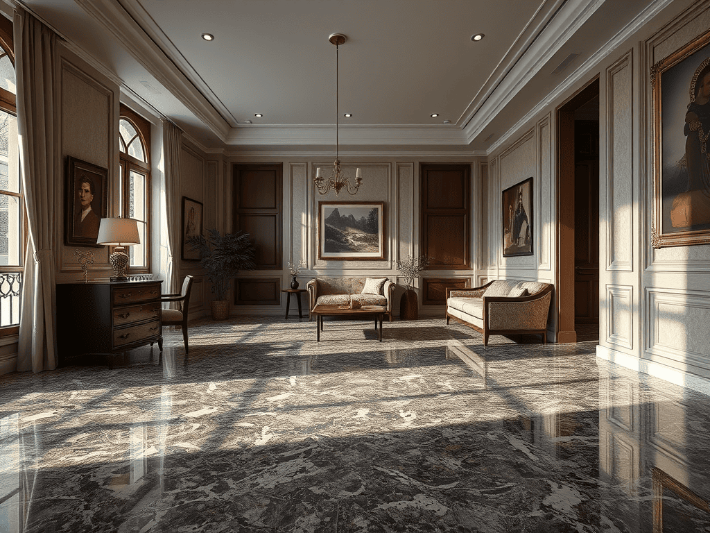 Ilustrasi Lantai Granit Titanium