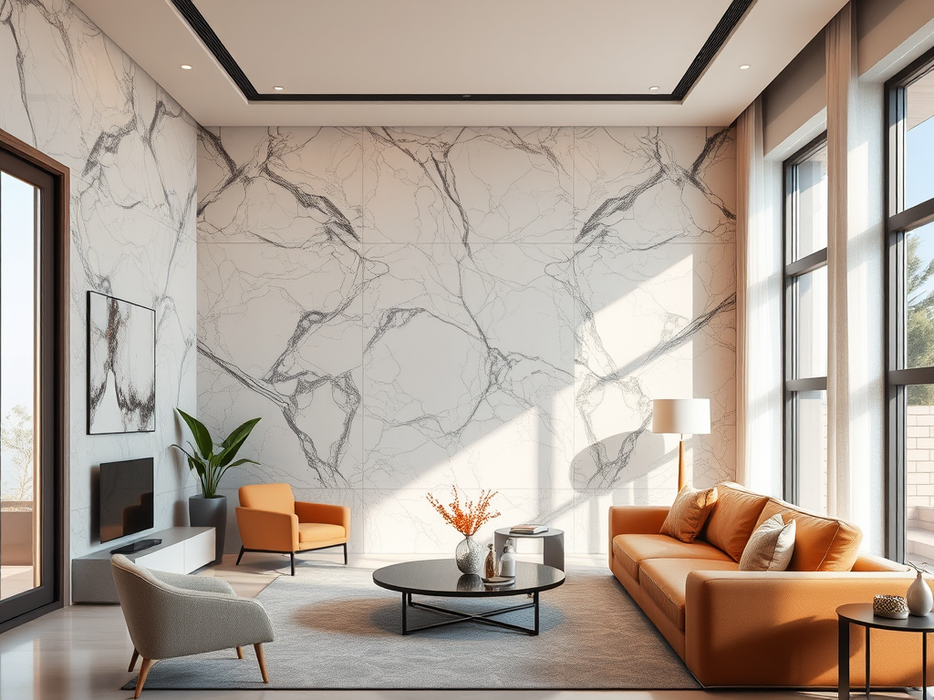 Ilustrasi Dinding Marmer Statuario