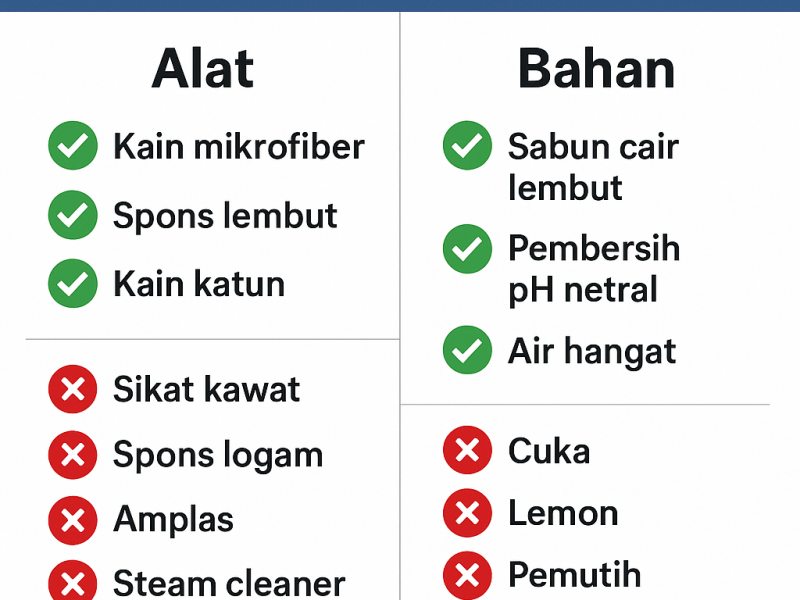 Produk dan Alat apa yang Tidak Boleh Dipakai untuk Marmer dan&nbsp;Granit